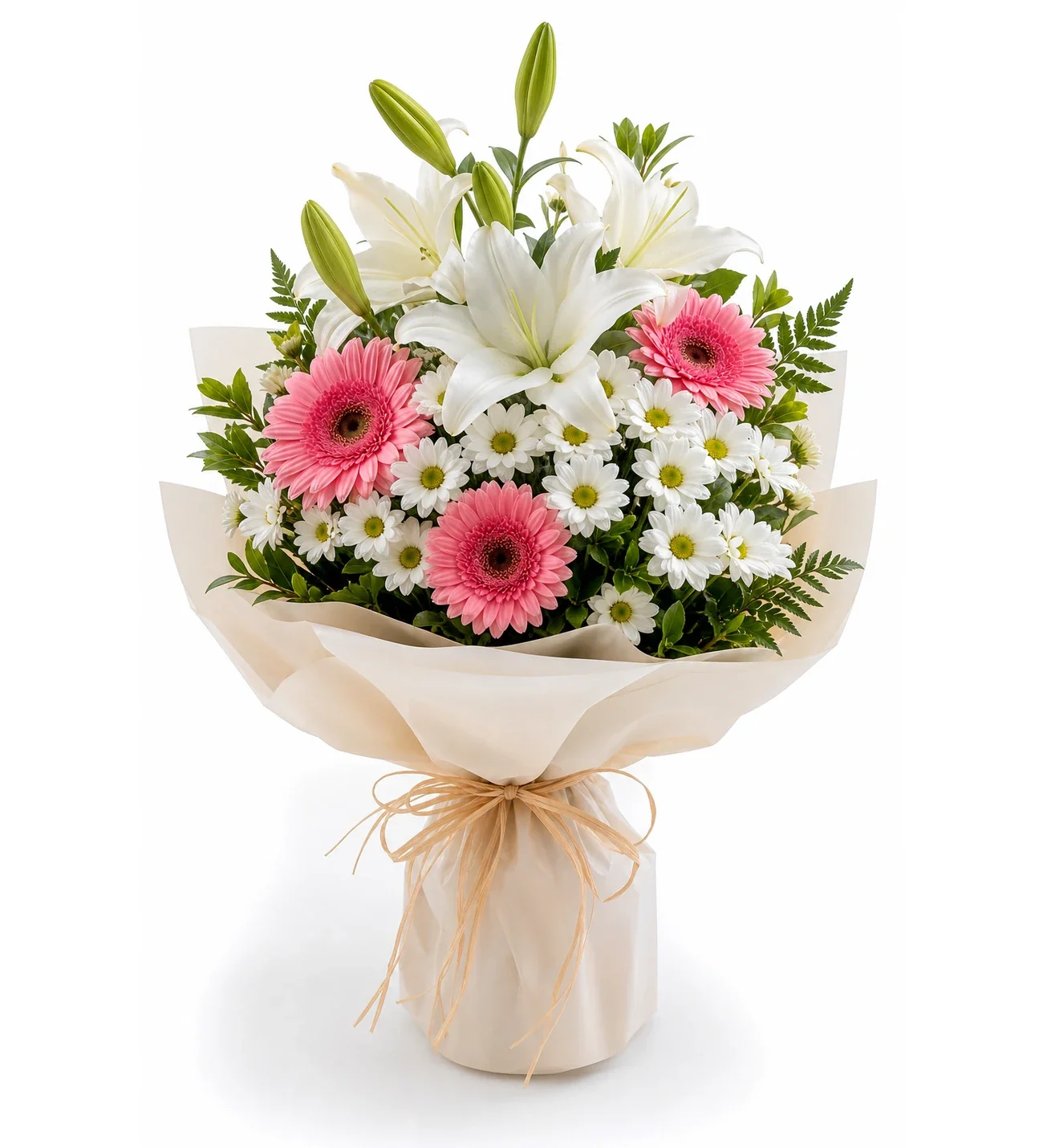 Lilyum Papatya ve Gerbera Aranjmanı