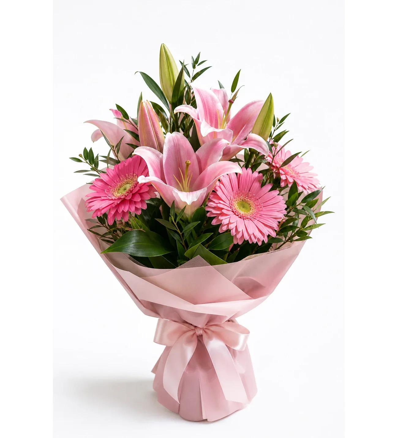 Pembe Lilyum Gerbera