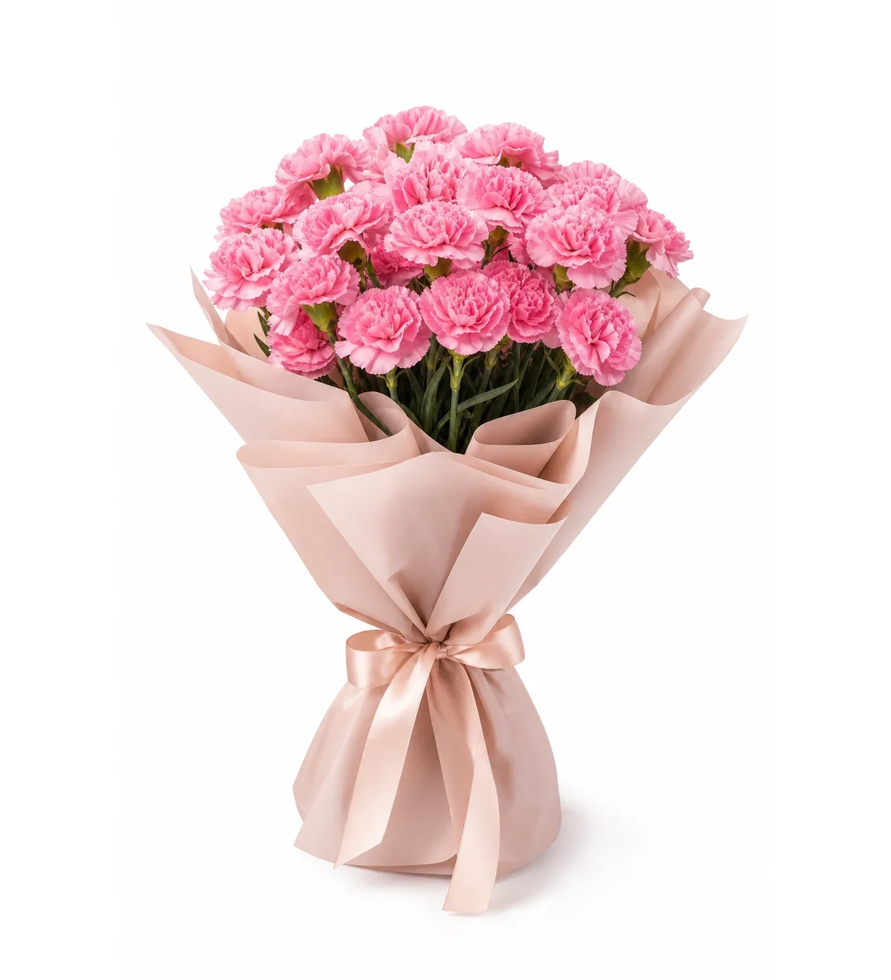 Pudra Bukette Pembe Karanfiller