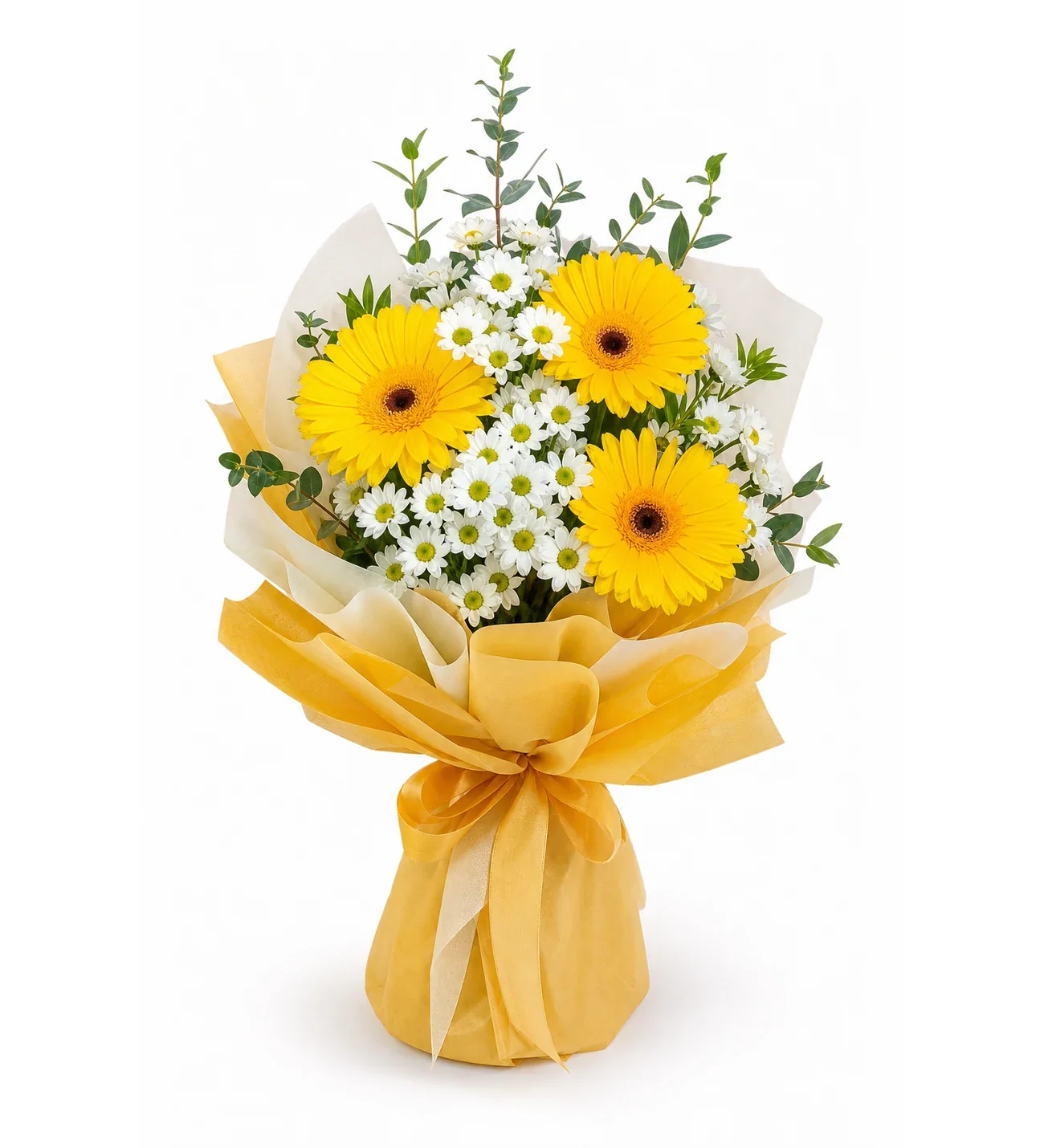 Yeni İş Temalı Sarı Gerbera ve Papatyalar